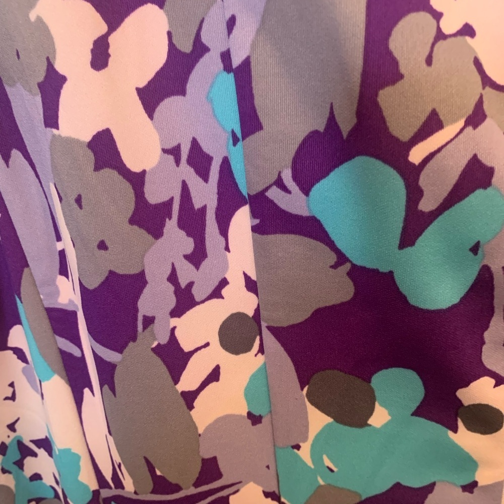 New Lane Bryant Woman’s Purple Multi-Colored Floral Dress Fit&Flare Size24 - Picture 6 of 10